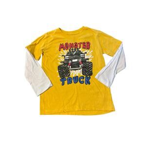 Monster Truck Long Sleeve Yellow Shirt
